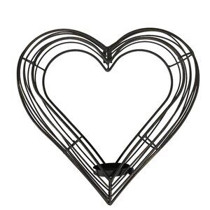 Black Heart Candle Holder Accent